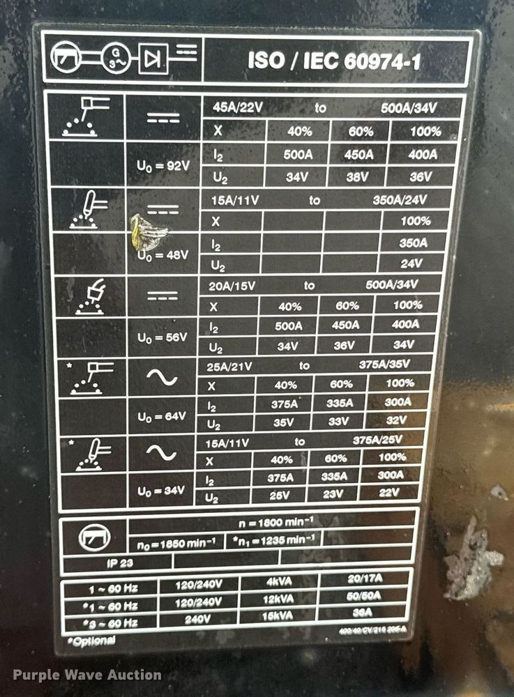 image for item DO0792 Miller Big 40 Diesel welder/generator