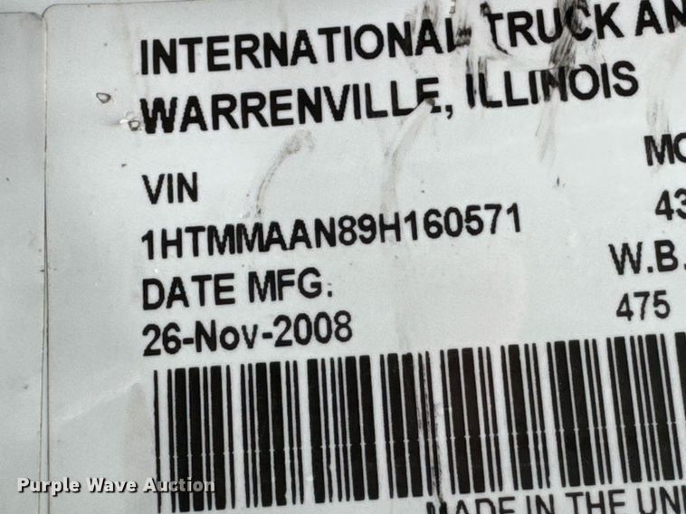 image for item DO0798 2009 International DuraStar 4300 utility / service truck