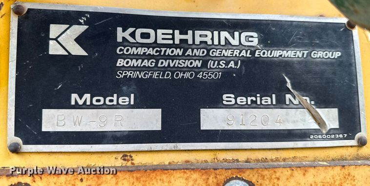 image for item DO0922 Bomag BW9R pneumatic roller