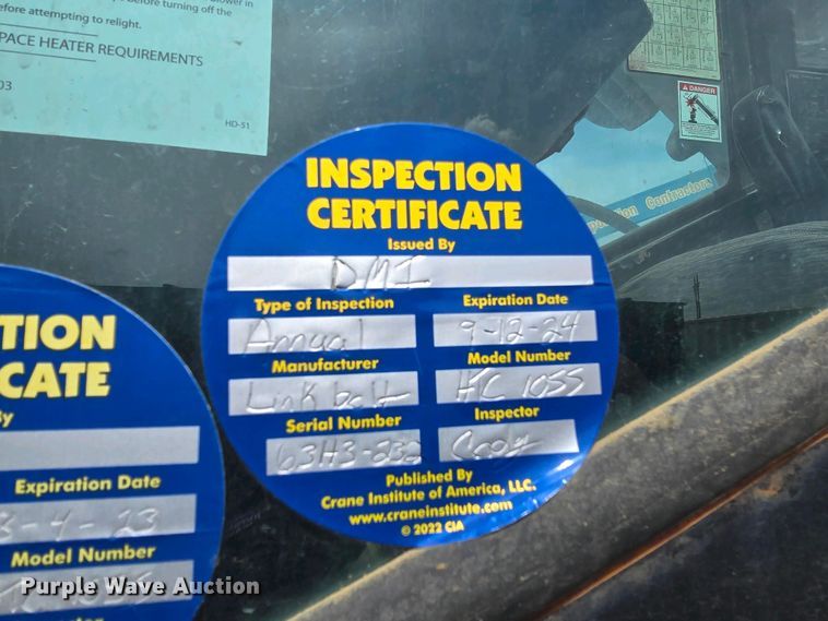 image for item DP3581 1983 FMC Link-Belt HTC-1055 crane