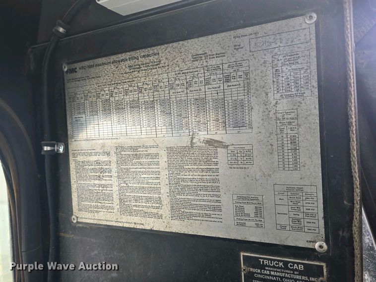 image for item DP3581 1983 FMC Link-Belt HTC-1055 crane