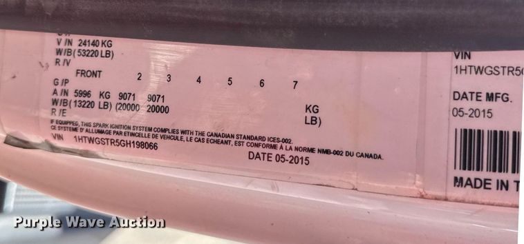 image for item DQ6670 2016 International 7400 sewer rodder truck