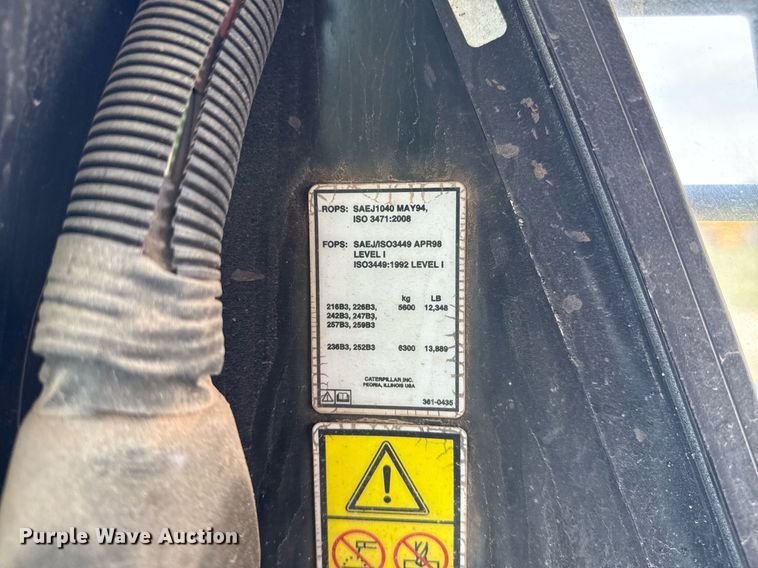 image for item DS3677 2012 Caterpillar 259B3 tracked skid steer loader