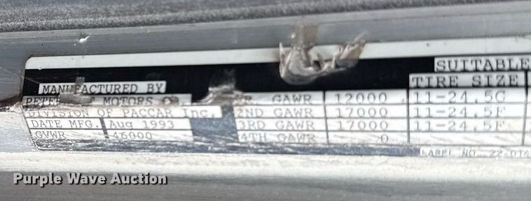 image for item DS4270 1994 Peterbilt 379 dump truck