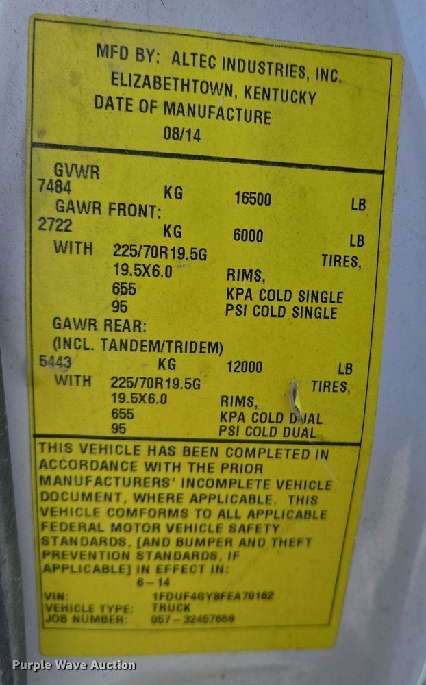 image for item DS5326 2015 Ford F450 Super Duty XL bucket truck