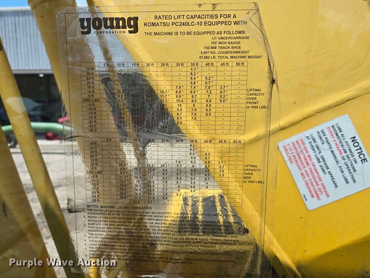 image for item DT4830 2015 Komatsu PC240LC-10 long reach excavator