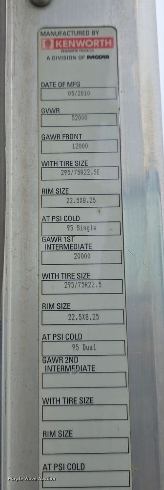 image for item DT6807 2011 Kenworth T800 semi truck