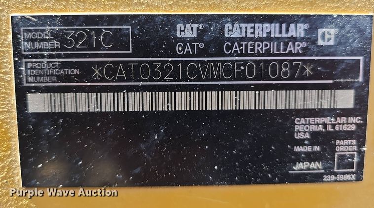 image for item DT6808 2007 Caterpillar 321C LCR excavator