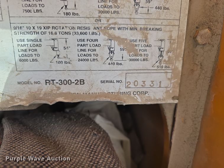 image for item DT6809 1999 Broderson RT-300-2B crane