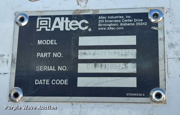 image for item DV1926 2012 Kenworth digger derrick truck