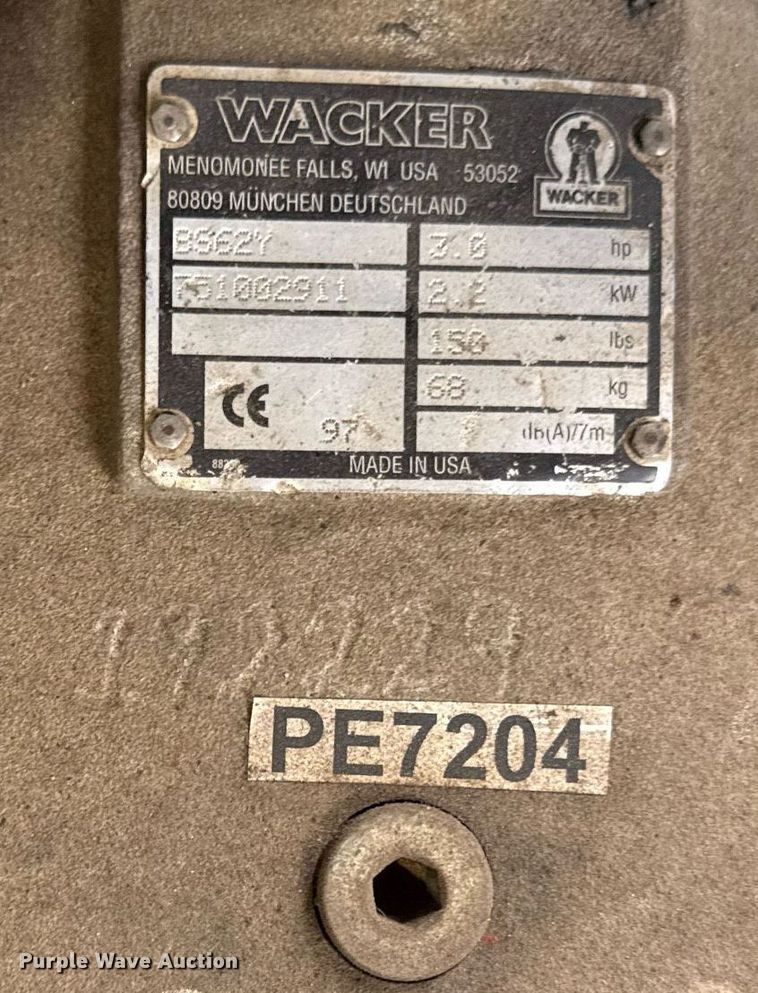 image for item DY8045 Wacker Neuson B962Y plate compactor