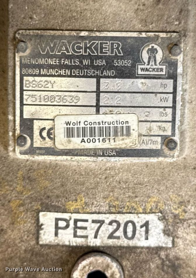 image for item DY8047 (2) Wacker Neuson plate compactors