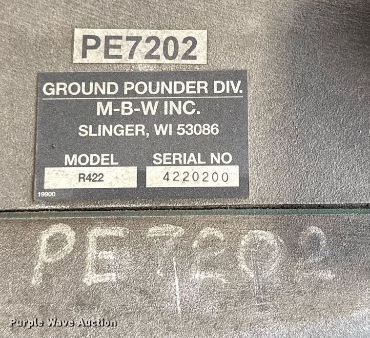 image for item DY8049 MBW Ground Pounder R422 plate compactor