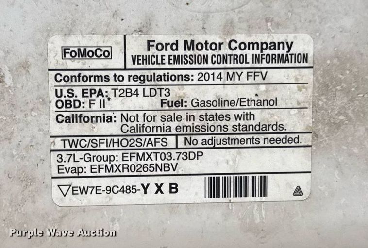 image for item DY8054 2014 Ford F150 SuperCab pickup truck