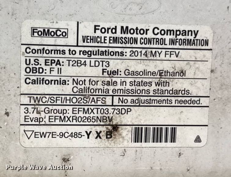 image for item DY8055 2014 Ford F150 SuperCab pickup truck