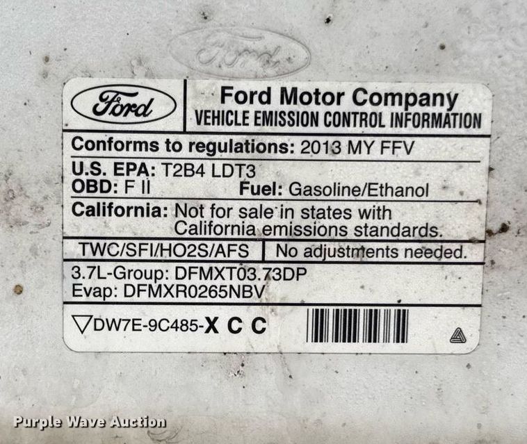 image for item DY8056 2013 Ford F150 pickup truck