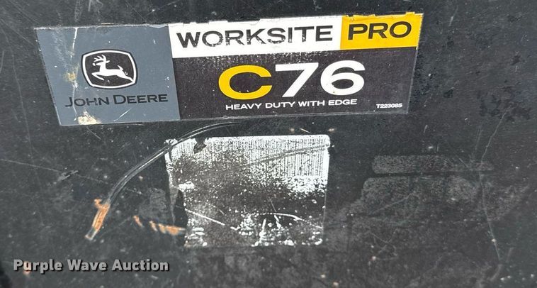 image for item DY8085 John Deere Worksite Pro C76 skid steer bucket