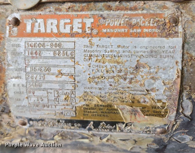 image for item DZ2975 Target masonry saw