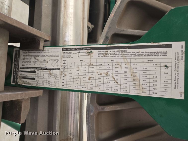 image for item DZ2979 Greenlee 881CT hydraulic one-shot bender