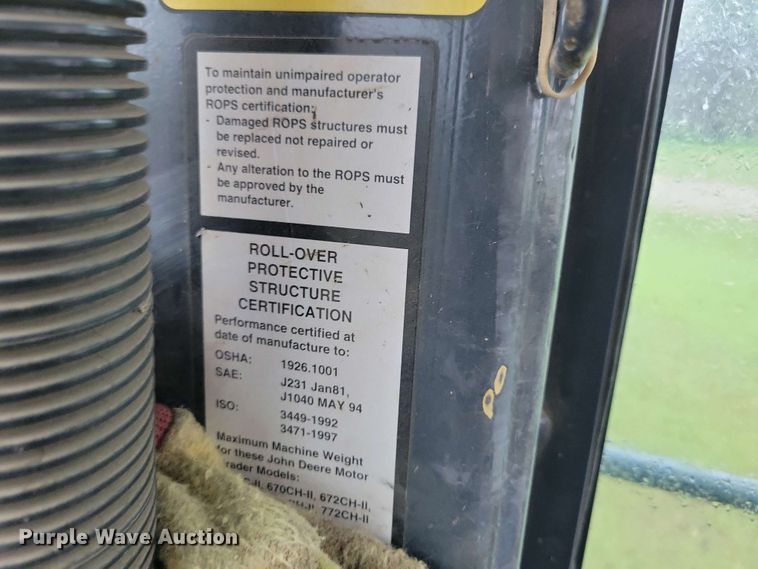 image for item EA2430 2002 John Deere 770CH Series II motor grader