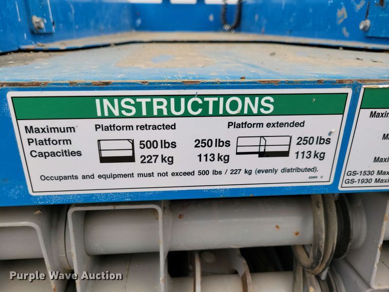 image for item EA2432 2017 Genie GS-1930 scissor lift