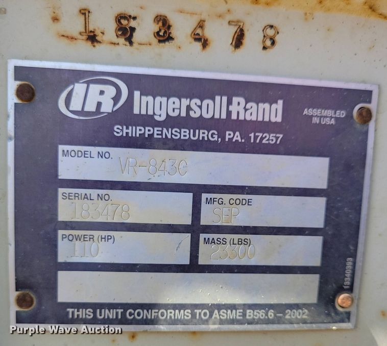 image for item EA2435 2005 Ingersoll Rand VR-843C telehandler