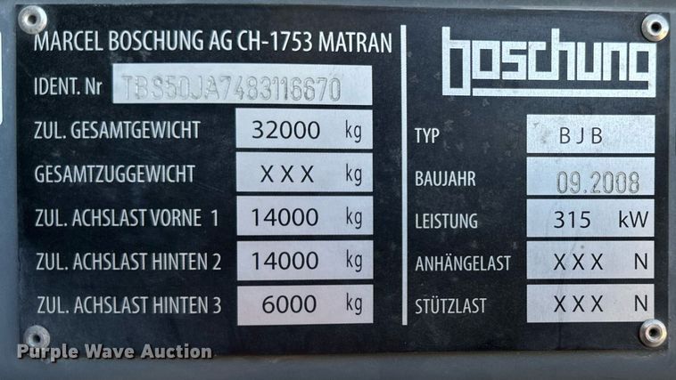 image for item EB2476 2008 Boschung  Jet Broom  runway cleaning truck