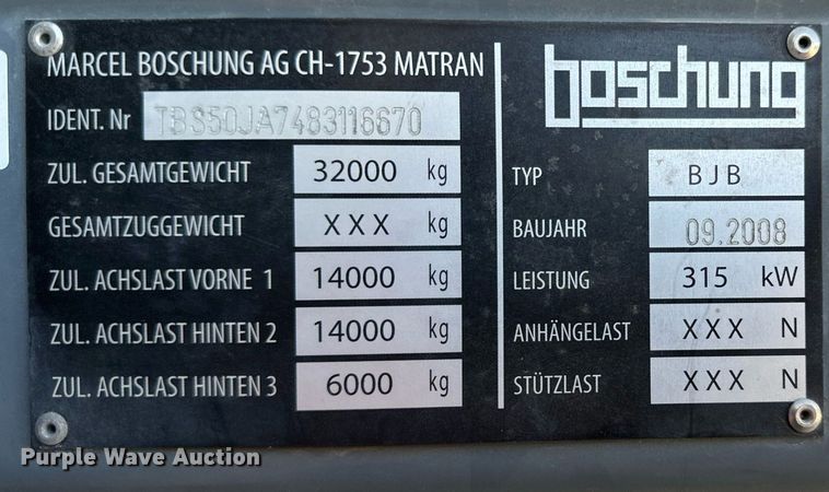 image for item EB2476 2008 Boschung  Jet Broom  runway cleaning truck