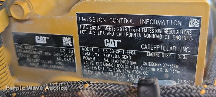 image for item EC0976 2019 Caterpillar 236D3 skid steer loader