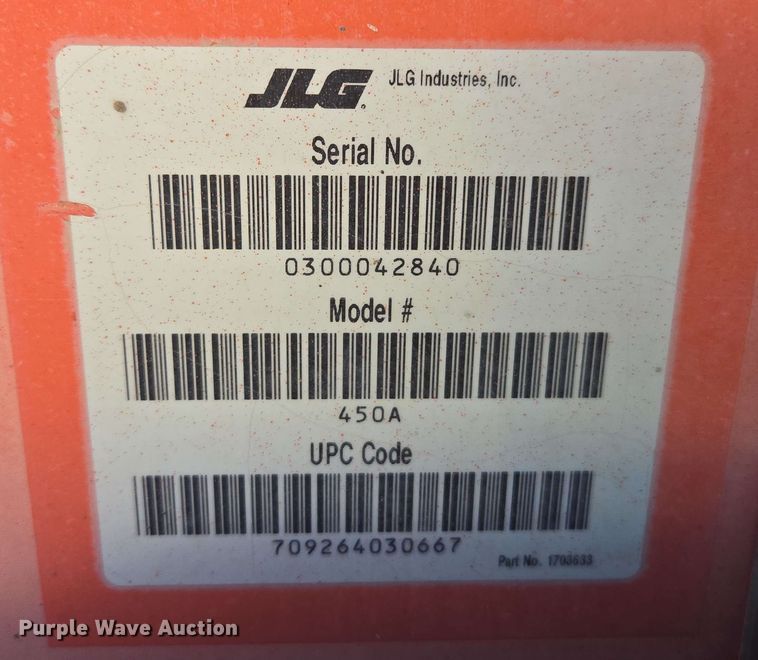 image for item EC0982 1999 JLG 450A boom lift