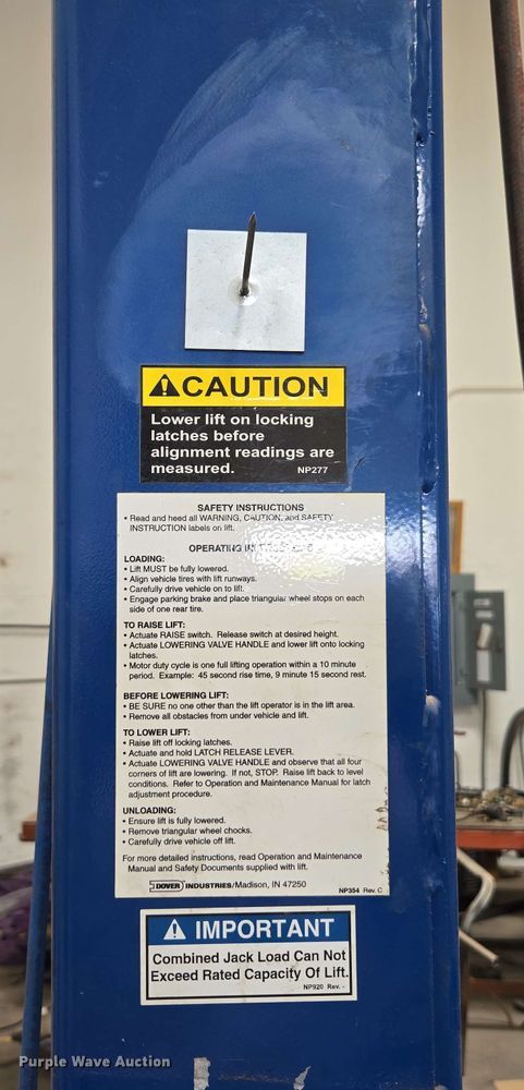 image for item EC1012 Rotary Lift SM014N001 four post automotive lift