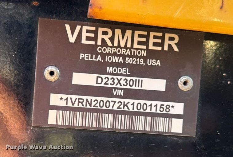 image for item EC3515 2019 Vermeer D23X30 Navigator S3 directional boring unit