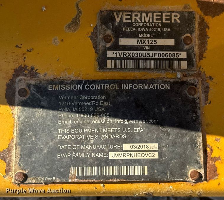 image for item EC3516 2020 Vermeer D10X15 Navigator S3 directional boring unit
