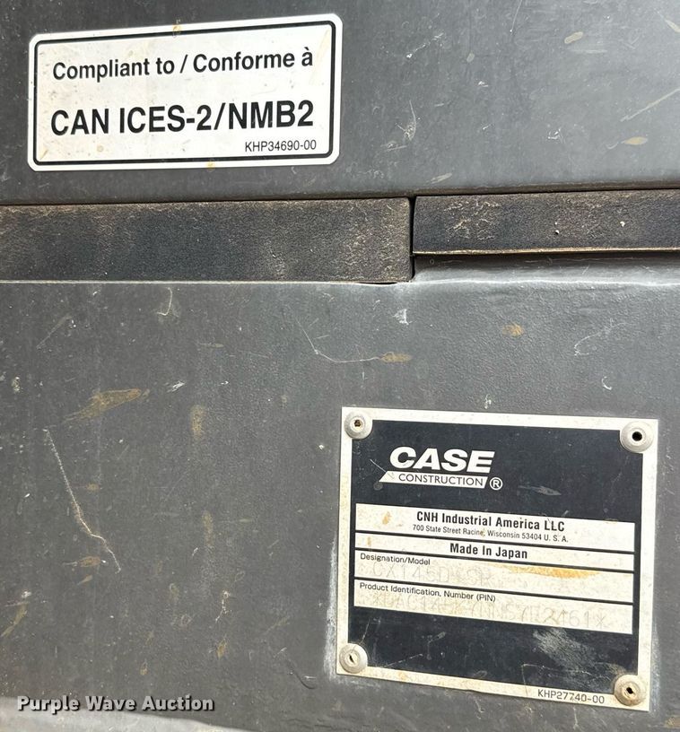 image for item ED5596 2022 Case CX145D SR excavator