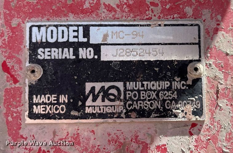 image for item EF3047 MultiQuip MC-94 concrete mixer