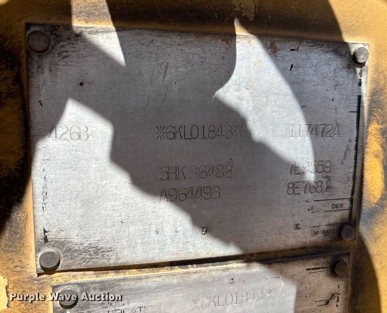 image for item EF3051 1996 Caterpillar 426B backhoe