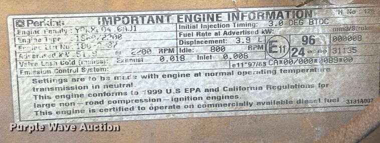 image for item EF3056 Sullair 185DPQCA air compressor