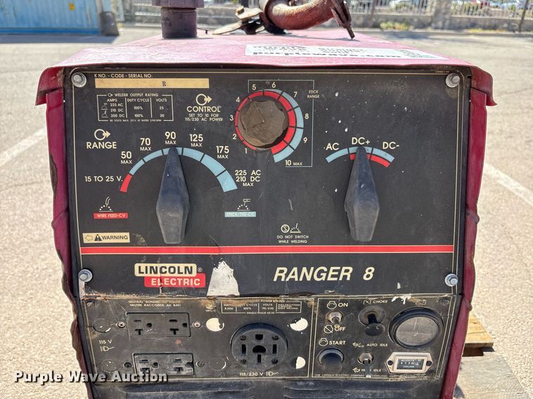 image for item EF3060 Lincoln Electric  Ranger 8 welder/generator