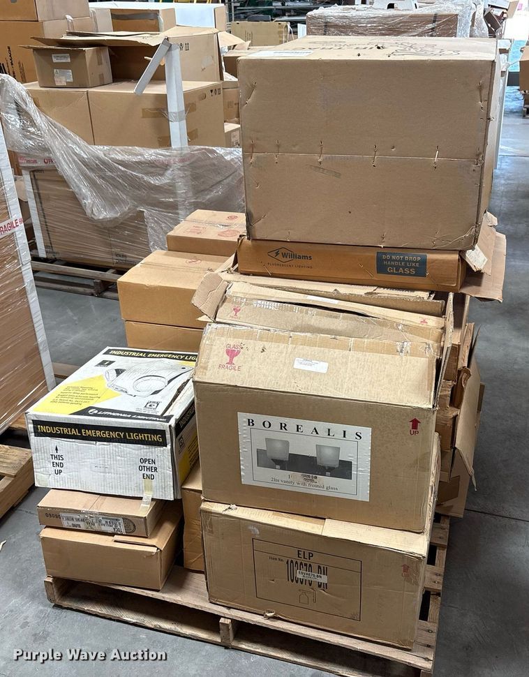 image for item EF3063 (7) pallets of light fixtures