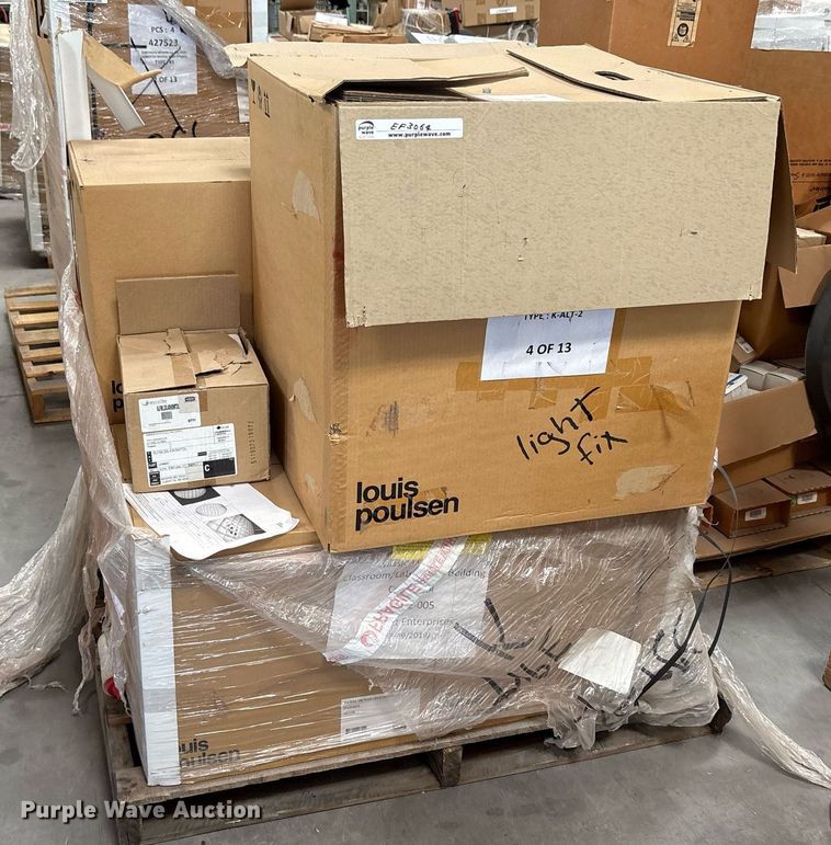 image for item EF3064 (6) pallets of light fixtures