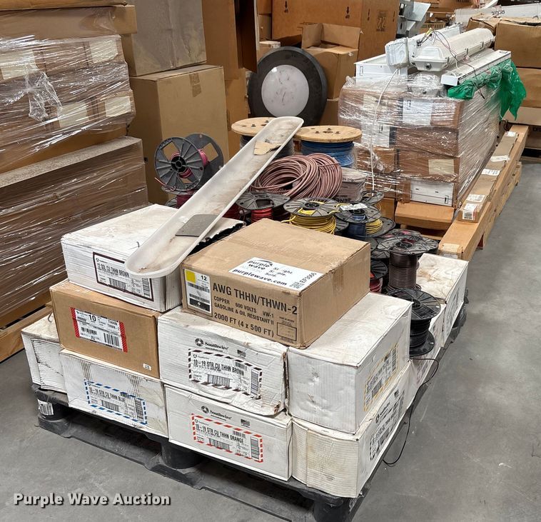 image for item EF3066 (8) pallets of electrical components