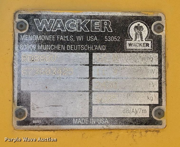 image for item EF3092 1996 Wacker RD880V double drum vibratory roller