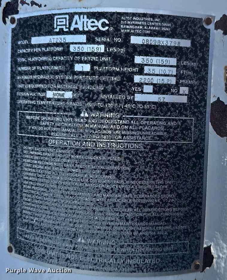 image for item EG2549 2009 Ford F450 Super Duty bucket truck