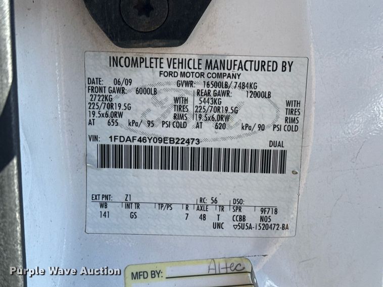 image for item EG2549 2009 Ford F450 Super Duty bucket truck