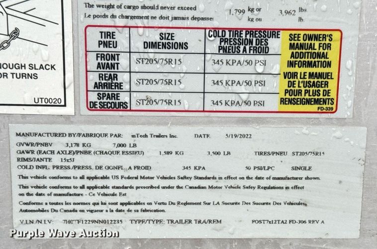 image for item EG5724 2022 InTech  fiber optic splicing trailer