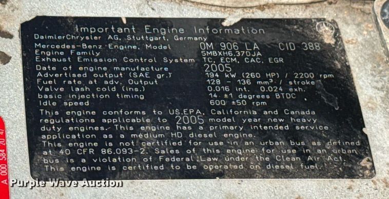 image for item EG5742 2005 Freightliner  Business Class M2 utility / service truck