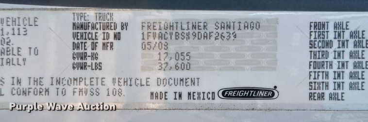 image for item EG5753 2009 Freightliner Business Class M2 bucket truck