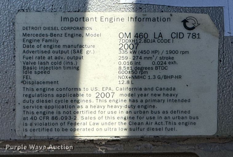 image for item EG5755 2008 Freightliner FLD120 dump truck