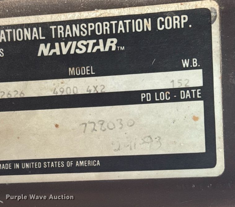 image for item EG6209 1993 International 4900 dump truck