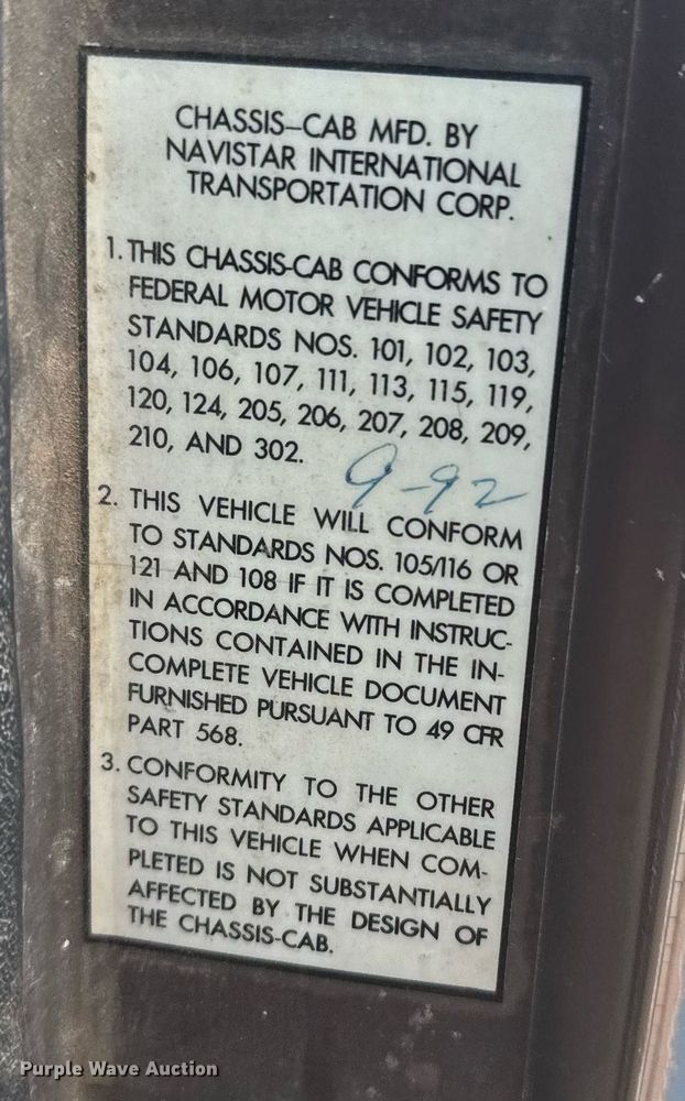 image for item EG6209 1993 International 4900 dump truck